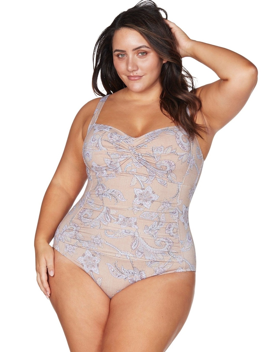 Artesands Botticelli One Piece Swimsuit in peach paisley